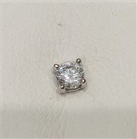 Single earring Duezeta in White Gold OROBORMONO2ZM7